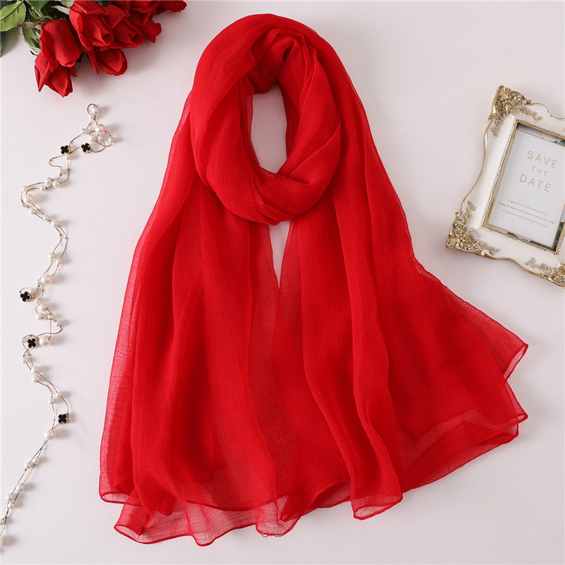 Sarong Pareo Wrap - Crumple Chiffon Women Summer Shawl Sleeves