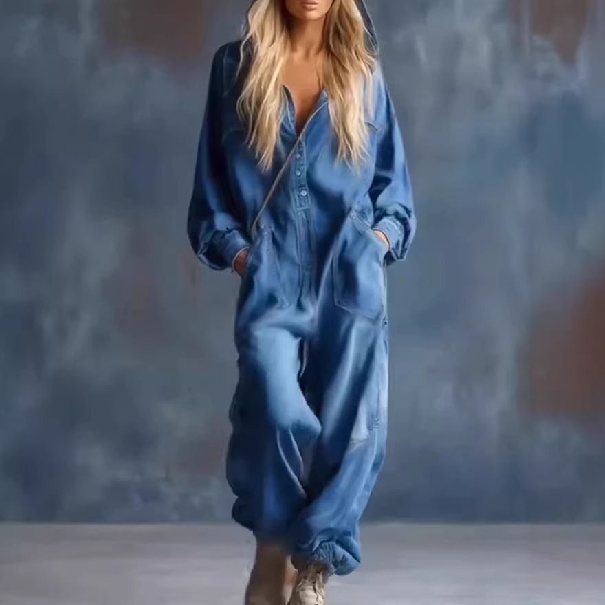 Summer Clothing Work - Jumpsuits Women One Piece Full Sleeve