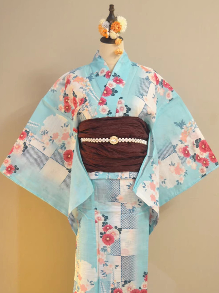 Summer Clothing Material - Traditional Yukata Kimono Cotton Linen Material