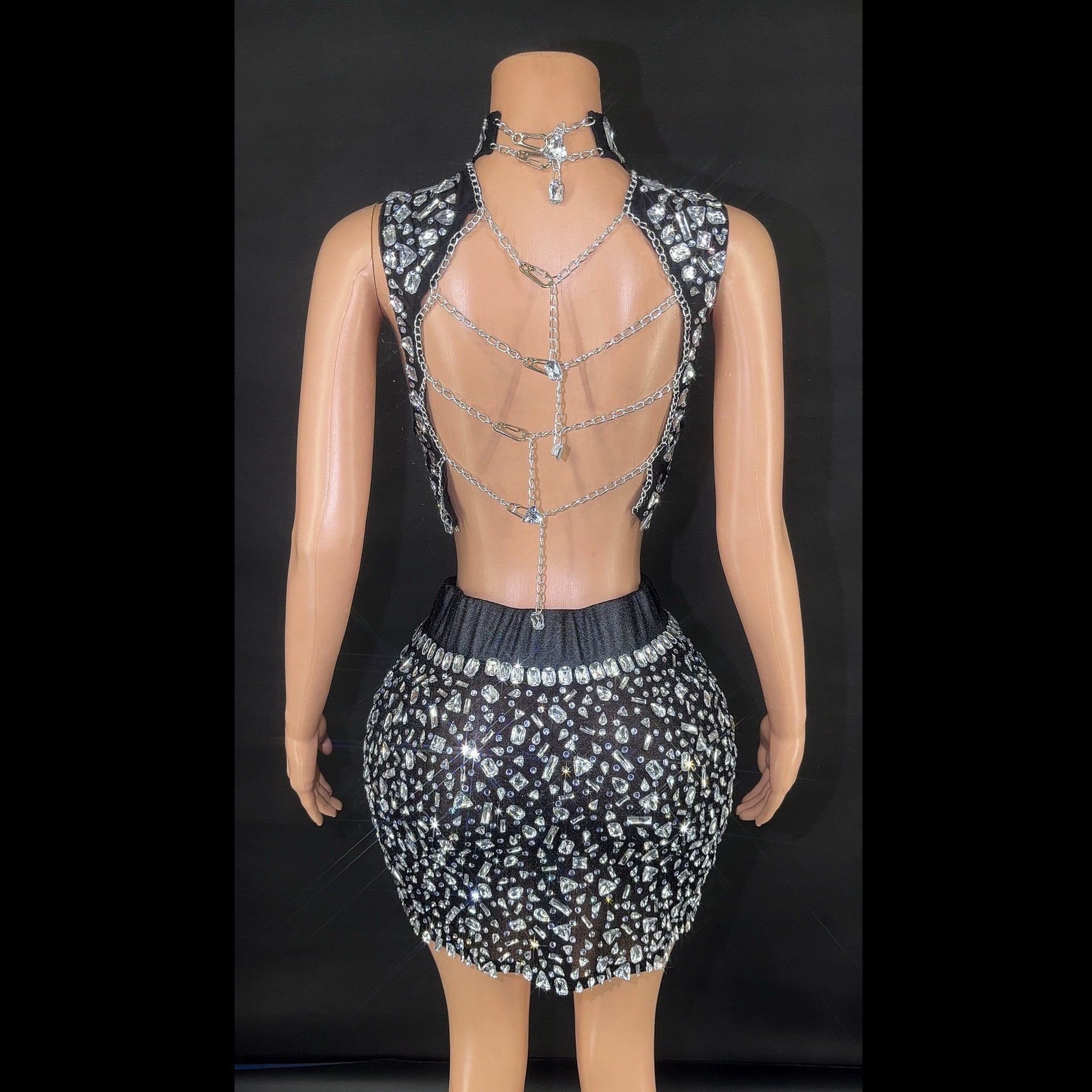 Full diamond split dress set d - đánh giá và giá Summer Clothing Words