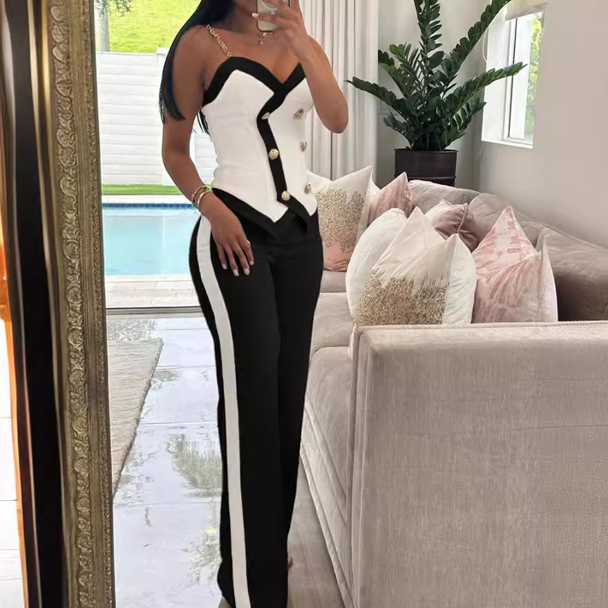 Women Side Striped Work Suit S - đánh giá và giá Summer Clothing Work
