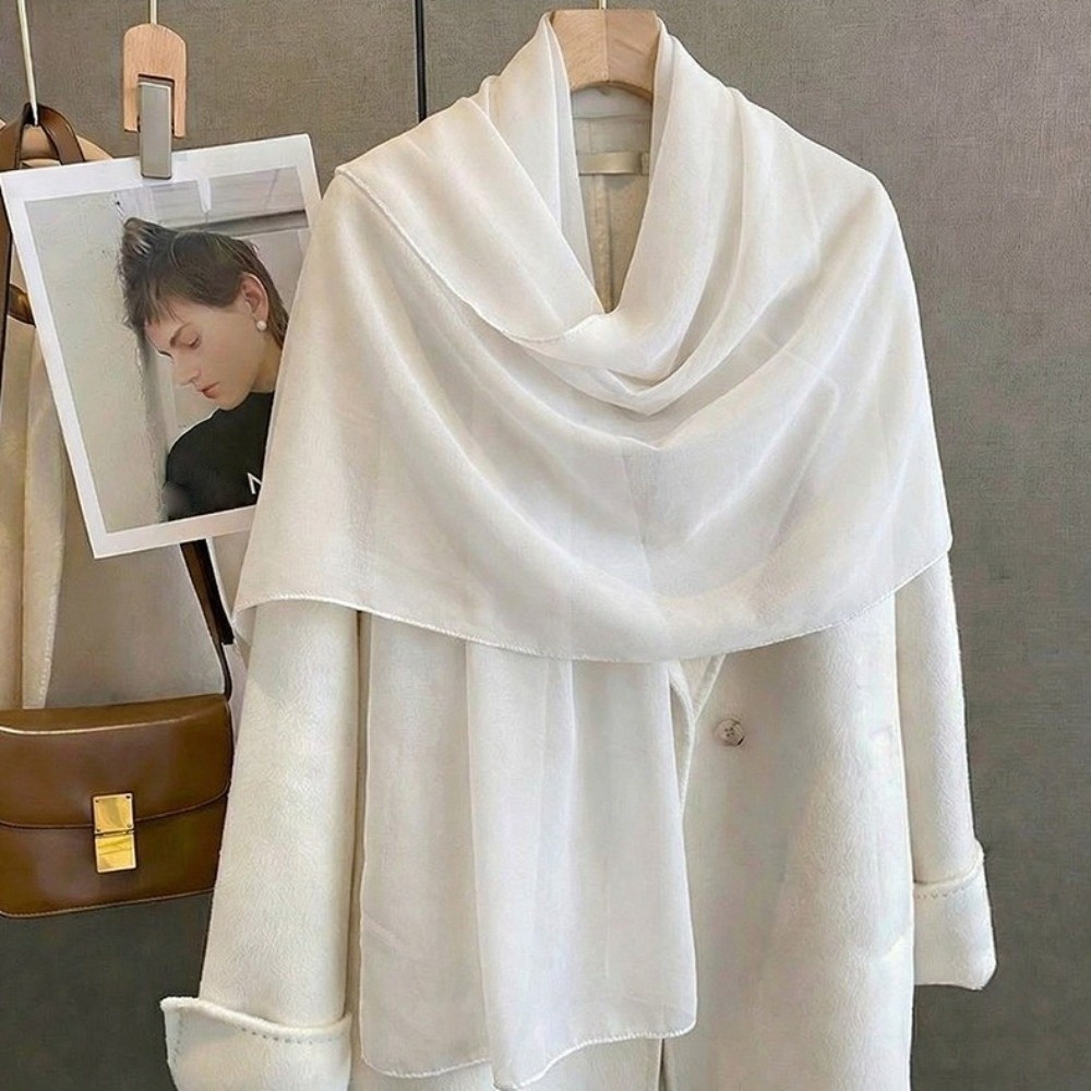 Solid Color Thin Shawl Chiffon - đánh giá và giá Sarong Pareo Wrap