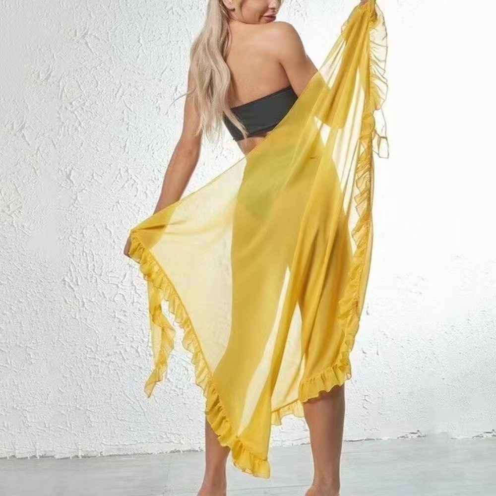 Wrap Scarf Ruffle Design Saron - đánh giá và giá Sarong Pareo Wrap
