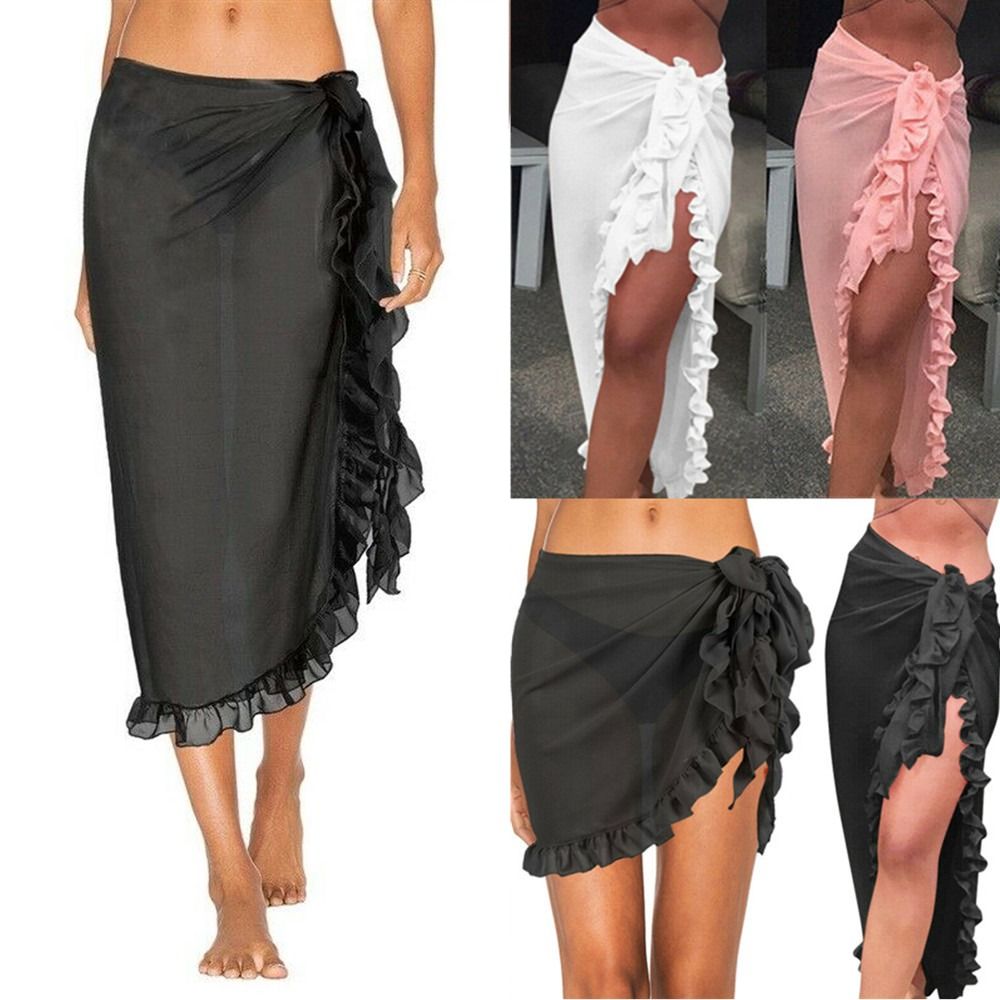 Wrap Scarf Ruffle Design Saron - đánh giá và giá Sarong Pareo Wrap
