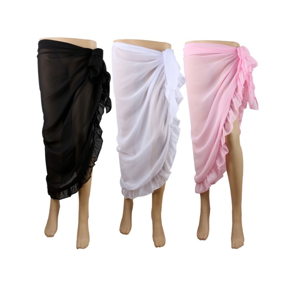 Wrap Scarf Ruffle Design Saron - đánh giá và giá Sarong Pareo Wrap