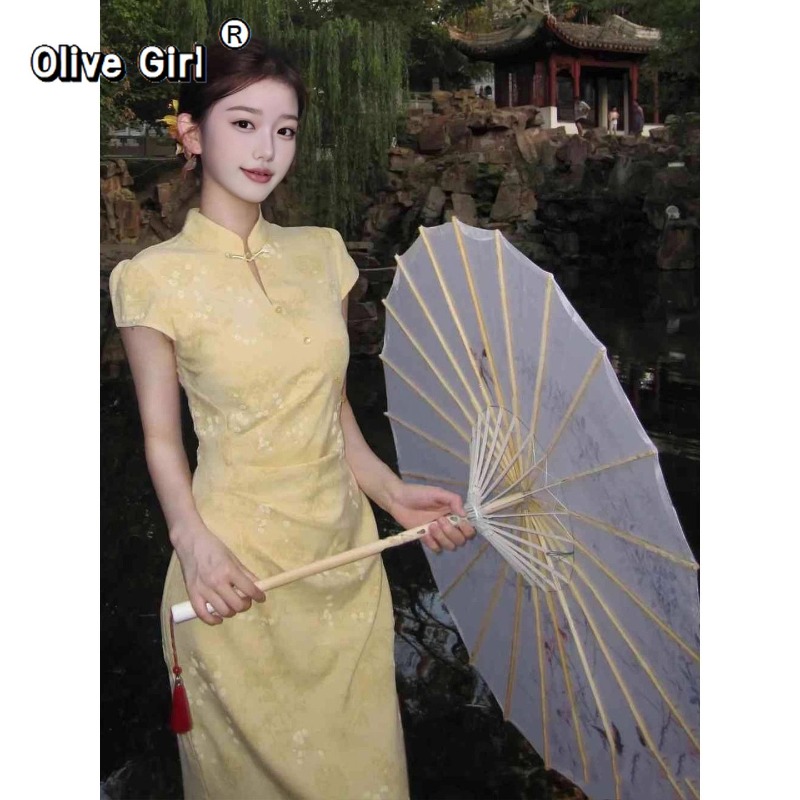 Improved Cheongsam Dress Qipao - đánh giá và giá Summer Clothing Young Women