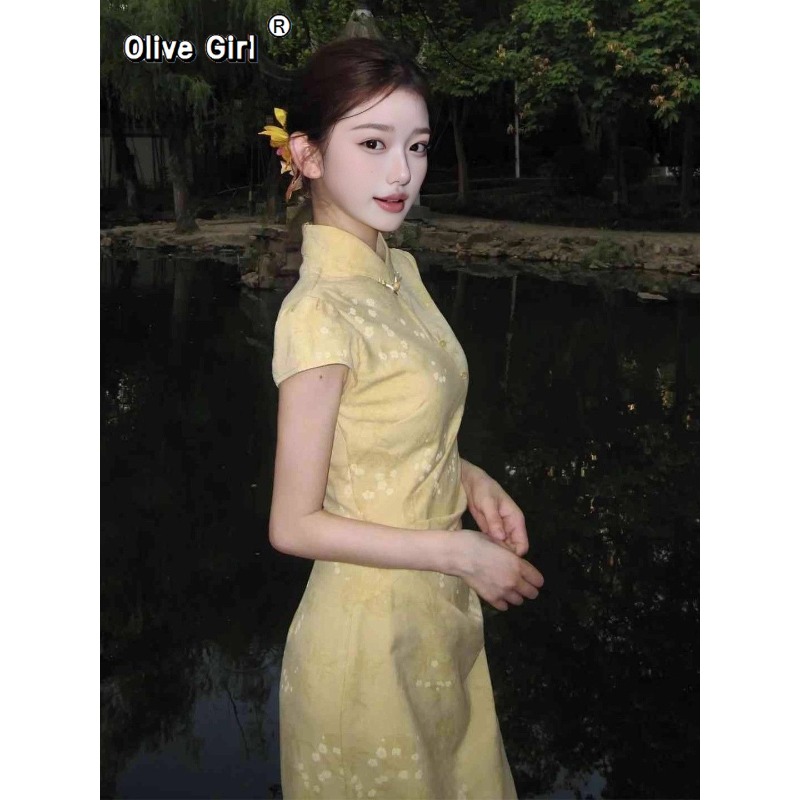 Improved Cheongsam Dress Qipao - đánh giá và giá Summer Clothing Young Women