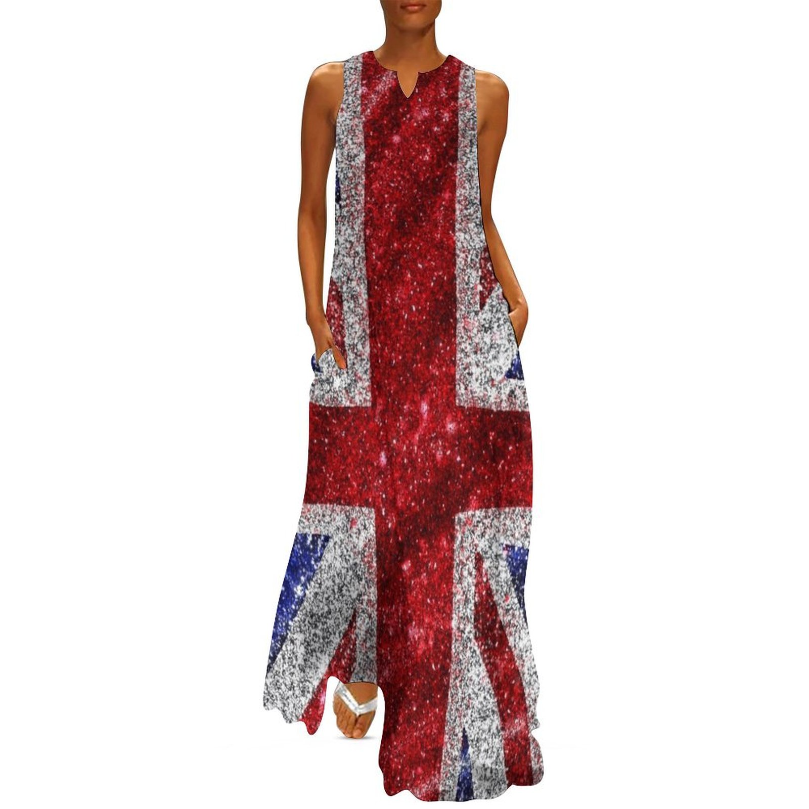 Faux Glitter Union Jack Flag U - đánh giá và giá Womens Summer Clothing Uk
