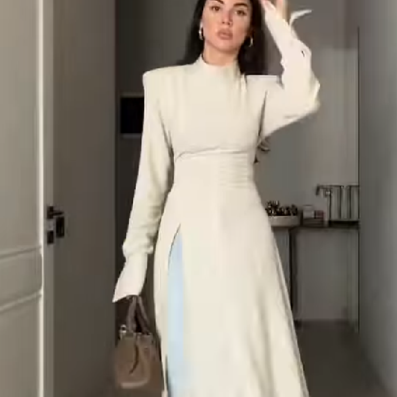 Women's Elegant High Neck Long - đánh giá và giá Summer Clothing For Older Women