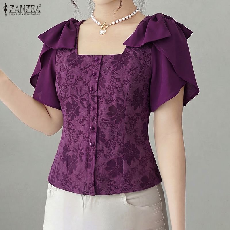 ZANZEA Woman Elegant Floral Ja - đánh giá và giá Summer De Clothing