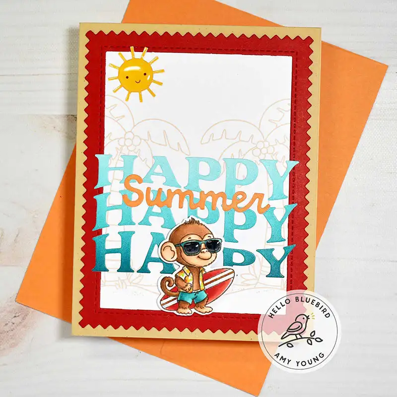 Beach Slimline Scene Happy Sum - đánh giá và giá Summer Clothing Words