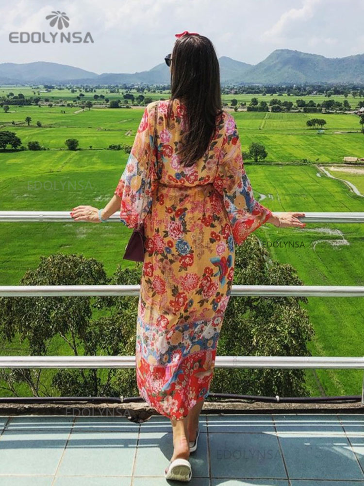 2023 Bohemian In Hoa Trước Mở  - đánh giá và giá Sarong Pareo Wrap